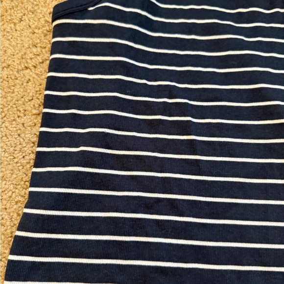 C&C California Fitted Blue and White Tank Top - Picture 3 of 4
